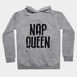 Nap Queen in black and white Hoodie